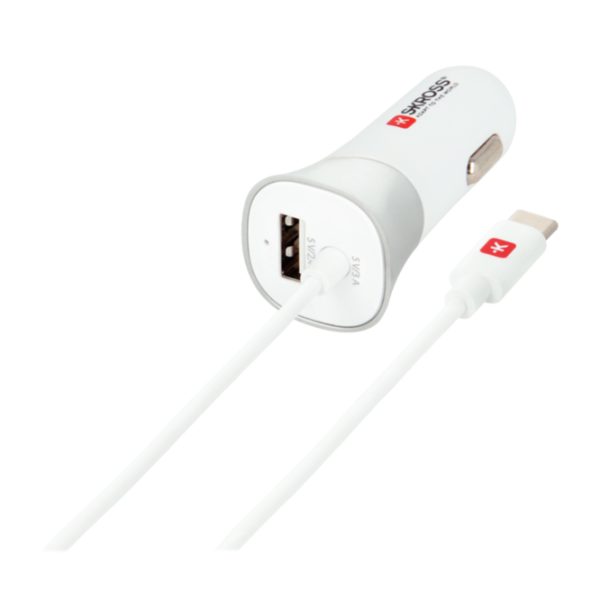 Зарядное устройство SKross Автомобильный/ 2.1A/ Белый photo 1 Зарядное устройство SKross Автомобильный/ 2.1A/ Белый photo 1