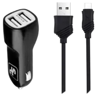 Автомобильное зарядное устройство Screen Geeks 16039 2 A/ Черный