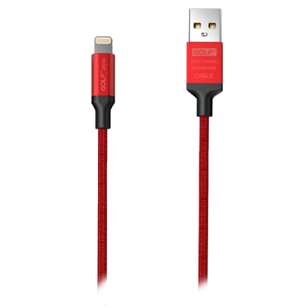 Cablu GSM Golf USB + Lightning GC-52/ 1 m/ Red photo 1 Cablu GSM Golf USB + Lightning GC-52/ 1 m/ Red photo 1