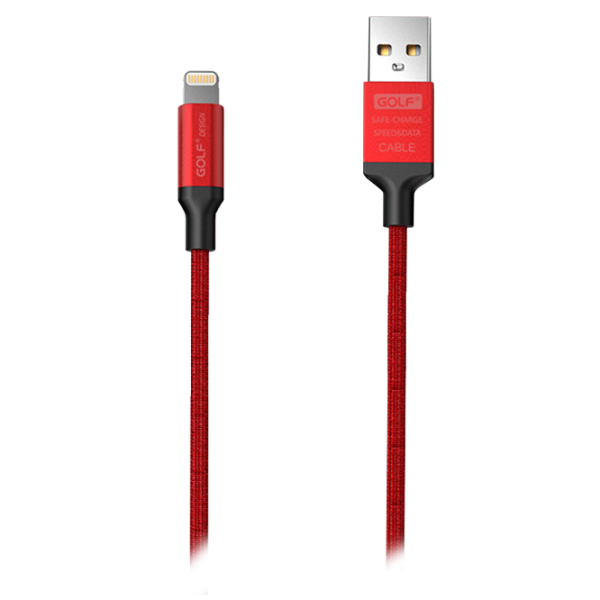 Cablu GSM Golf USB + Lightning GC-52/ 1 m/ Red photo 1 Cablu GSM Golf USB + Lightning GC-52/ 1 m/ Red photo 1