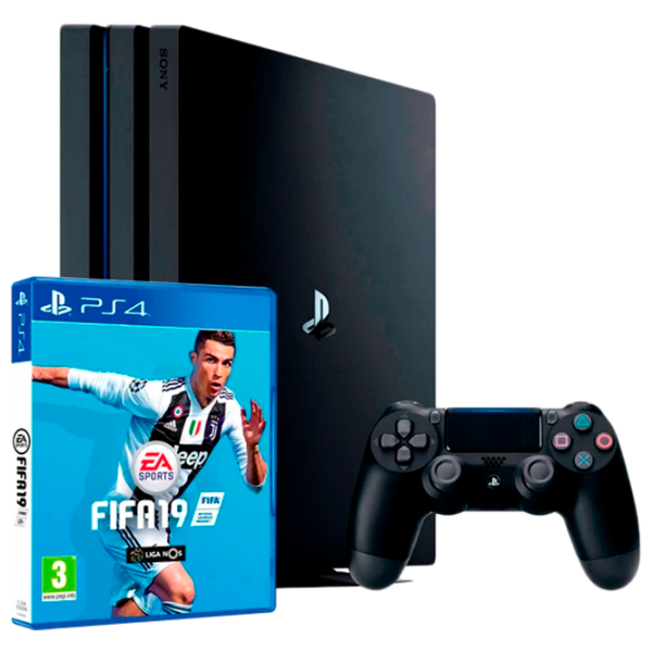 Sony Playstation 4 PRO + FIFA 19 Черный photo 1