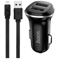 Автомобильное зарядное устройство Hoco Z1 2.1 А/ Черный
