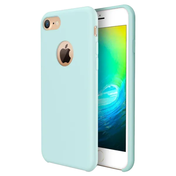 Husa Apple iPhone 7/8 Plus Usams Back/ TPU/Microfiber/ Cyan Blue photo 1