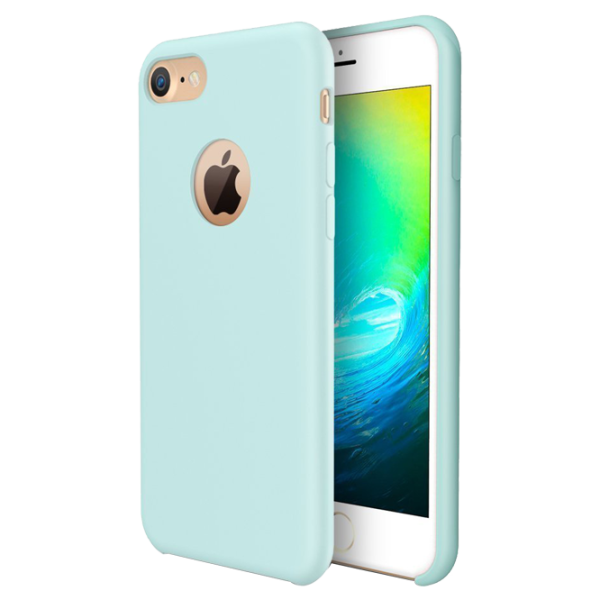 Husa Apple iPhone 7/8 Plus Usams Back/ TPU/Microfiber/ Cyan Blue photo 1