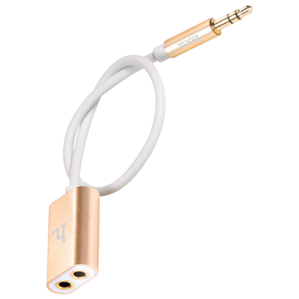 Кабель для телефона UA1 Hoco 3.5 mm + 3.5 mm 0.2 м/ Золото photo 1