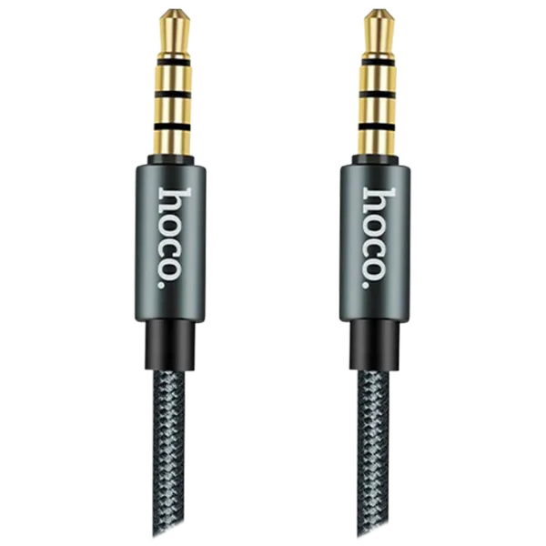 Аудио кабель Hoco 3.5 mm + 3.5 mm 1 м/ Серый photo 1 Аудио кабель Hoco 3.5 mm + 3.5 mm 1 м/ Серый photo 1
