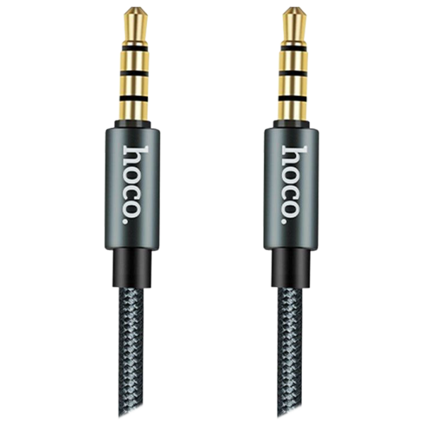 Аудио кабель Hoco 3.5 mm + 3.5 mm 1 м/ Серый photo 1 Аудио кабель Hoco 3.5 mm + 3.5 mm 1 м/ Серый photo 1