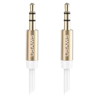 Кабель GSM USAMS 3.5 mm + 3.5 mm 1 м/ Белый