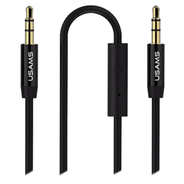 Cablu GSM USAMS 3.5 mm + 3.5 mm + mic 1 m/ Black photo 1 Cablu GSM USAMS 3.5 mm + 3.5 mm + mic 1 m/ Black photo 1