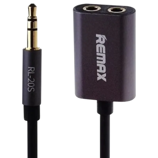 Cablu audio Remax 3.5 mm + 3.5 mm 1 m/ Black photo 1