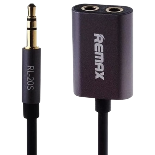 Cablu audio Remax 3.5 mm + 3.5 mm 1 m/ Black photo 1