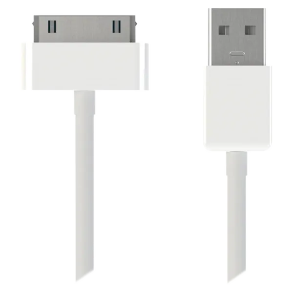 Cablu GSM Hoco USB + 30-pin UP301/ 1 m/ White photo 1 Cablu GSM Hoco USB + 30-pin UP301/ 1 m/ White photo 1