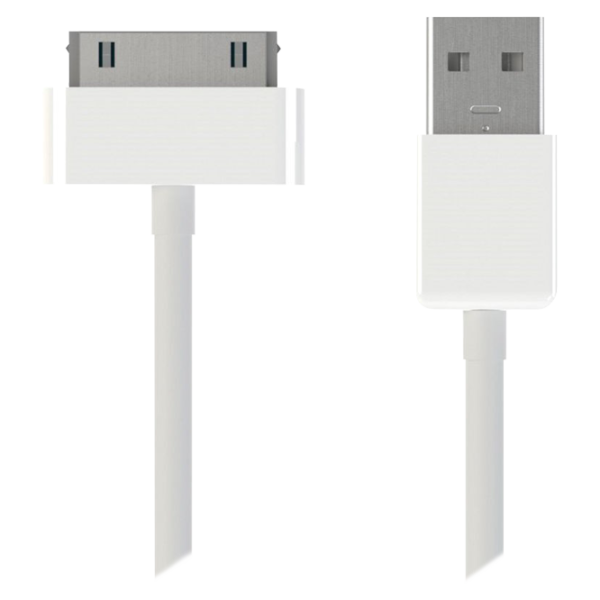 Cablu GSM Hoco USB + 30-pin UP301/ 1 m/ White photo 1 Cablu GSM Hoco USB + 30-pin UP301/ 1 m/ White photo 1