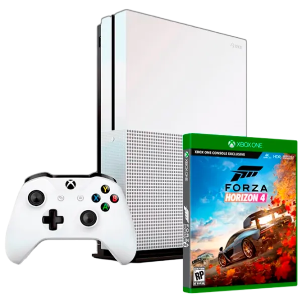 Microsoft Xbox One S + Forza Horizon 4 Белый photo 1