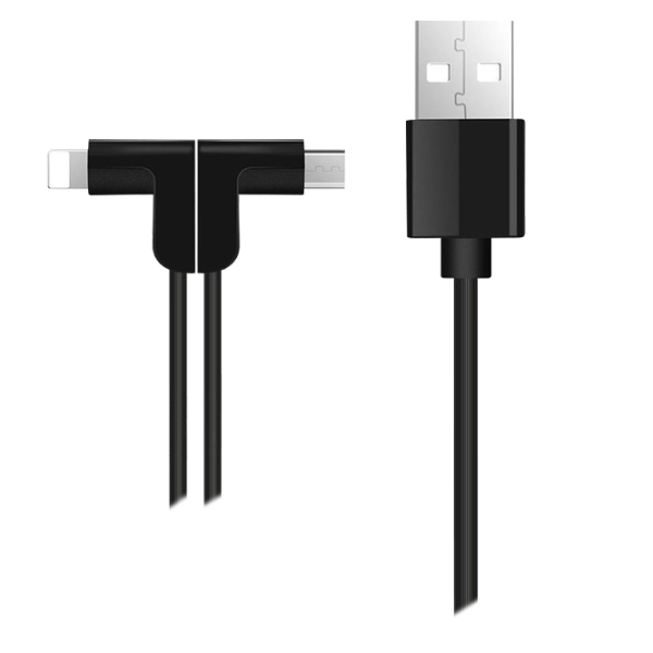 Cablu GSM Hoco USB + Lightning + microUSB X12 L-Shape/ 1,2m/ Black photo 1 Cablu GSM Hoco USB + Lightning + microUSB X12 L-Shape/ 1,2m/ Black photo 1