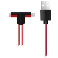 Кабель для телефона X12 Hoco USB Type-A + Lightning, microUSB 1 м/ Красный