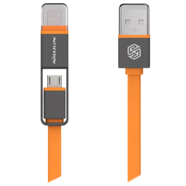 Кабель для телефона Plus Nillkin USB Type-A + Lightning, microUSB 1 м/ Оранжевый photo 1