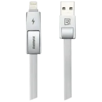 Кабель для телефона Metal Remax USB Type-A + Lightning, microUSB 1 м/ Черный