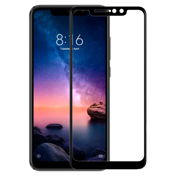 Защитное стекло Screen Geeks Xiaomi Redmi Note 6 Pro 0.3 mm/ Глянцевый/ Черный photo 1