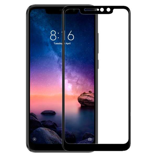 Защитное стекло Screen Geeks Xiaomi Redmi Note 6 Pro 0.3 mm/ Глянцевый/ Черный photo 1