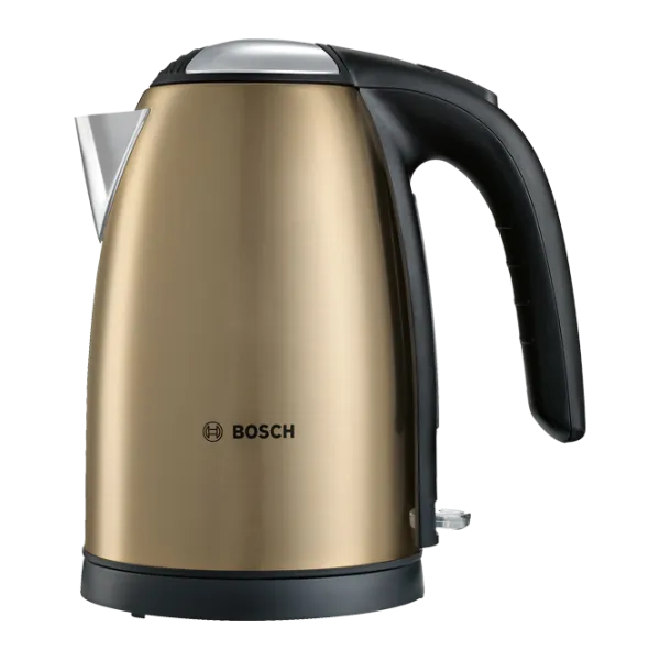 Чайник Электрический Bosch TWK7808 1.7 л/ Скрытый (диск)/ Inox Золотой photo 1