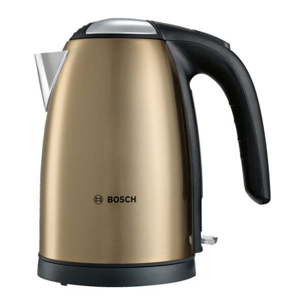 Чайник Электрический Bosch TWK7808 1.7 л/ Скрытый (диск)/ Inox Золотой photo 1