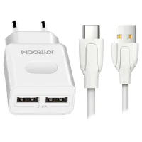 Сетевое зарядное устройство JOYROOM L-L221 UM2 2 A/ Белый