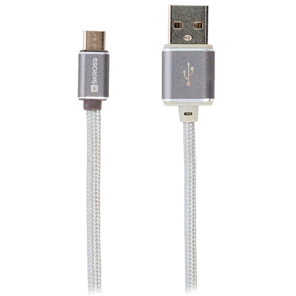 Cablu pentru telefon Steel Line SKross USB Type-A + microUSB 1 m/ Silver photo 1