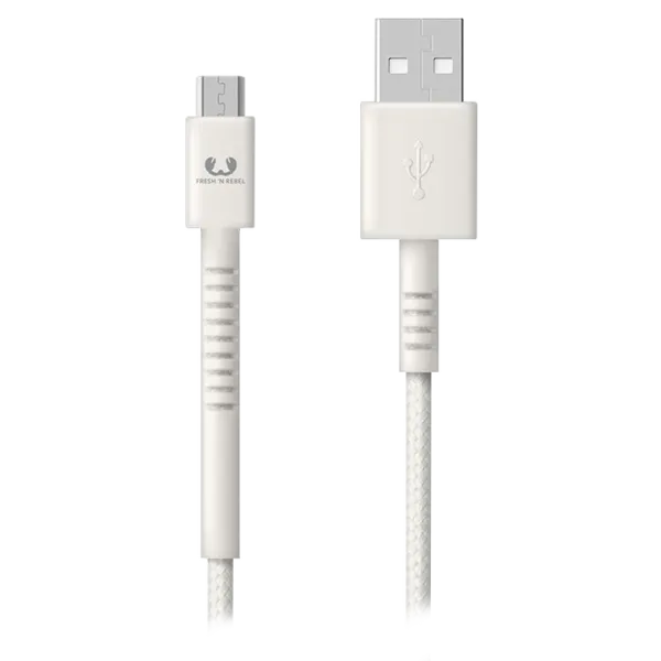 Cablu GSM Fresh 'N Rebel USB + microUSB 1,5m/ White photo 1 Cablu GSM Fresh 'N Rebel USB + microUSB 1,5m/ White photo 1
