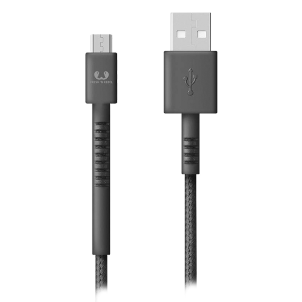 Cablu GSM Fresh 'N Rebel USB + microUSB 3m/ Black photo 1