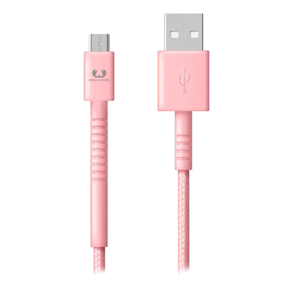Cablu GSM Fresh 'N Rebel USB + microUSB 3m/ Pink photo 1 Cablu GSM Fresh 'N Rebel USB + microUSB 3m/ Pink photo 1