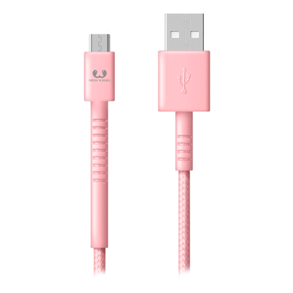 Cablu GSM Fresh 'N Rebel USB + microUSB 3m/ Pink photo 1 Cablu GSM Fresh 'N Rebel USB + microUSB 3m/ Pink photo 1