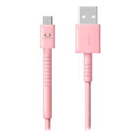 Кабель GSM Fresh 'N Rebel USB + microUSB 3m/ Розовый