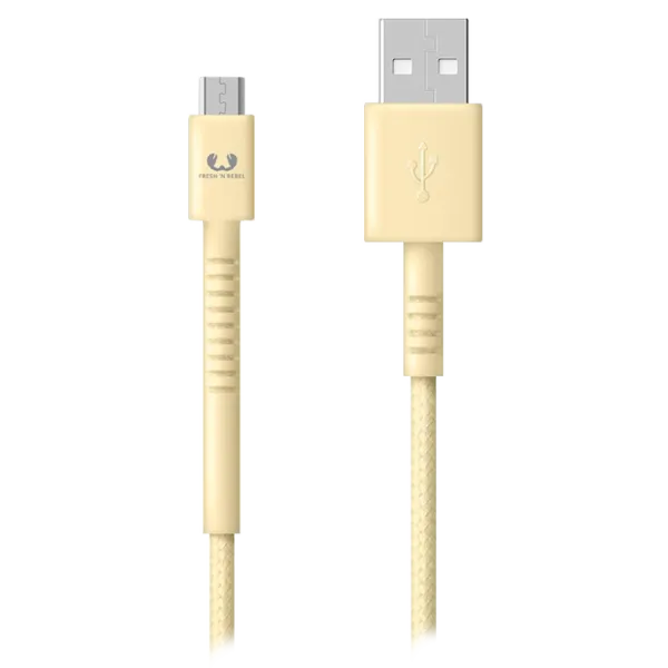 Cablu GSM Fresh 'N Rebel USB + microUSB White photo 1
