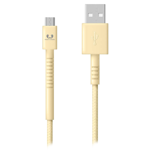 Cablu GSM Fresh 'N Rebel USB + microUSB White photo 1