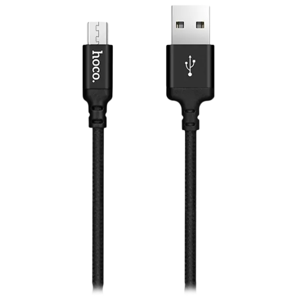 Cablu X14 Hoco USB + microUSB 1 m/ Black photo 1