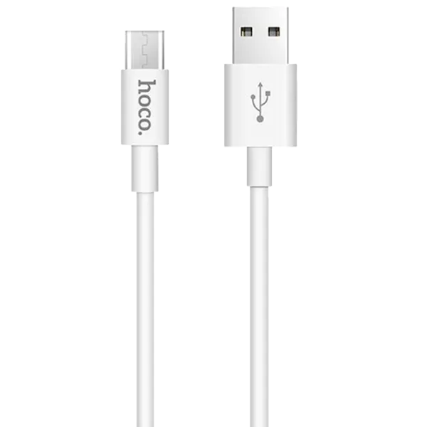 Кабель для телефона X23 Hoco USB Type-A + microUSB 1 м/ Белый photo 1