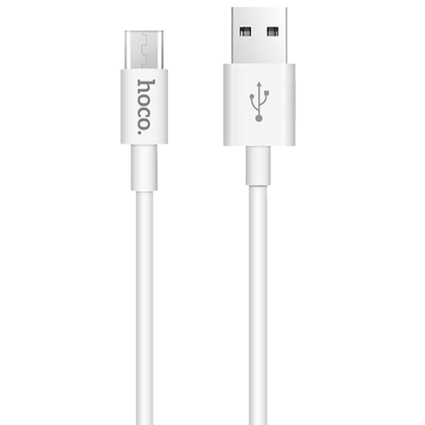 Кабель для телефона X23 Hoco USB Type-A + microUSB 1 м/ Белый photo 1