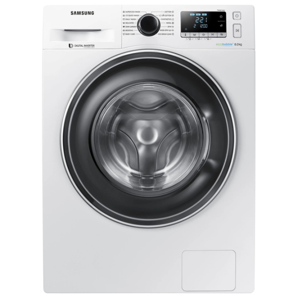 Стиральная машина Samsung WW80J5246EW/LE 8 кг / 1200 об/мин / Белый photo 1
