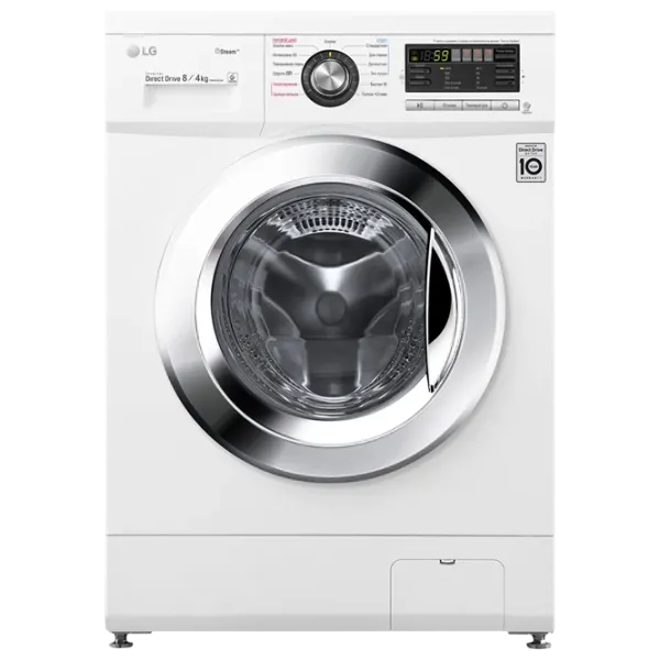 Mașină de spălat cu uscător LG F1496ADS3 Direct Drive/Steam/6 Motion DD/8 kg/White photo 1