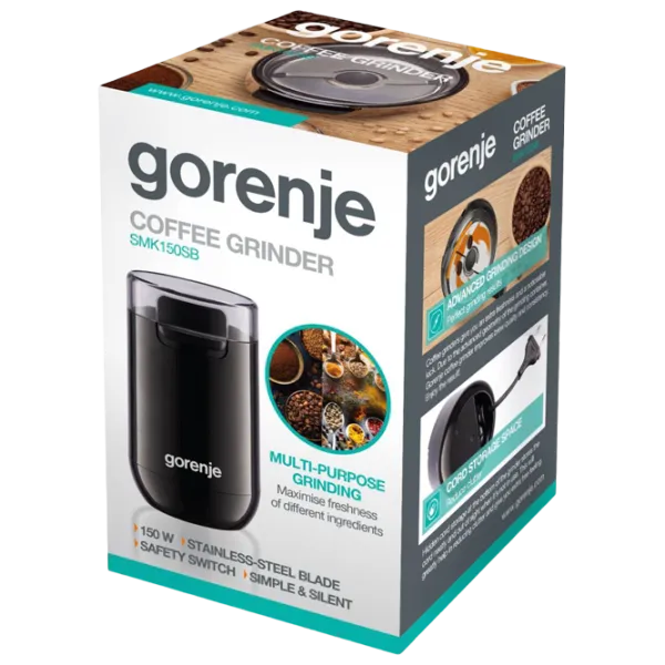 Râșniță de cafea Gorenje SMK150B Cuțit rotativ / 36 g / Black photo 8