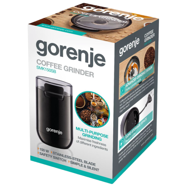 Râșniță de cafea Gorenje SMK150B Cuțit rotativ / 36 g / Black photo 8