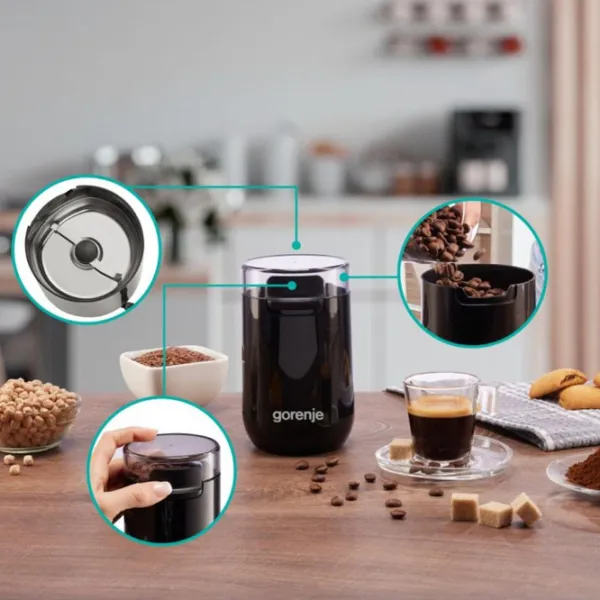 Râșniță de cafea Gorenje SMK150B Cuțit rotativ / 36 g / Black photo 11