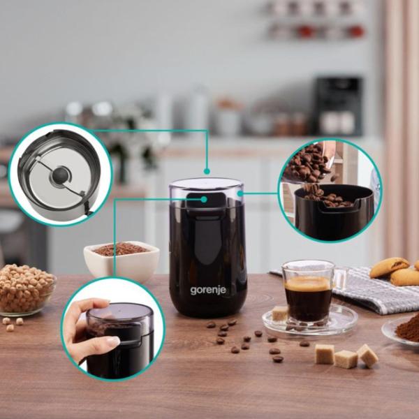 Râșniță de cafea Gorenje SMK150B Cuțit rotativ / 36 g / Black photo 11
