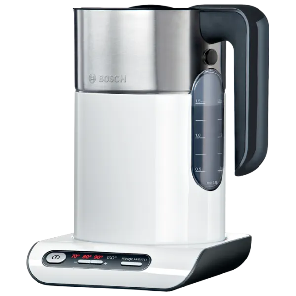 Электрочайник Bosch TWK8611P 1.5л / Скрытый / Белый photo 1