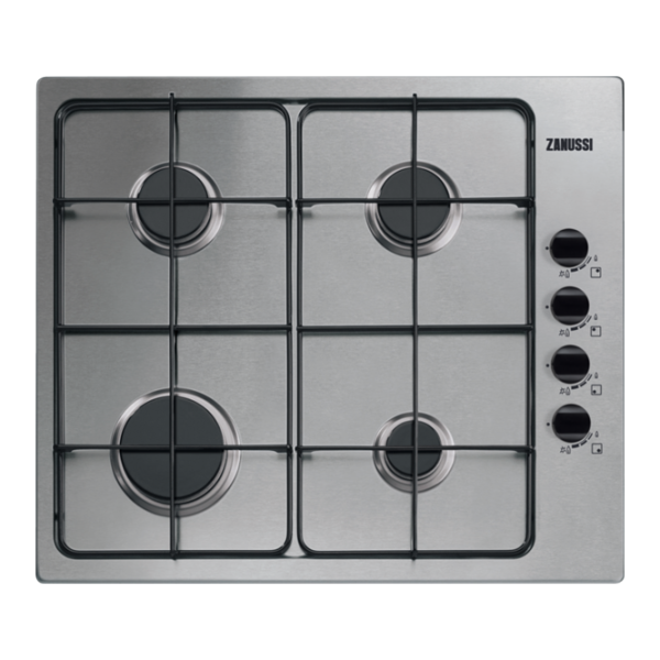 Plită Zanussi ZGG62414XA Gaz/ Gray Silver photo 1