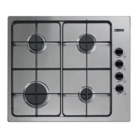 Plită Zanussi ZGG62414XA Gaz/ Gray Silver
