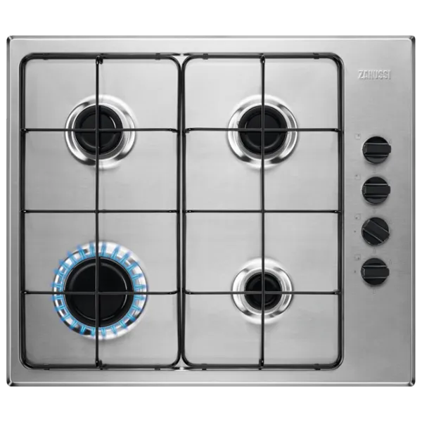 Plită încorporabilă pe gaz Zanussi ZGH62414XA Inox/ Inox photo 1