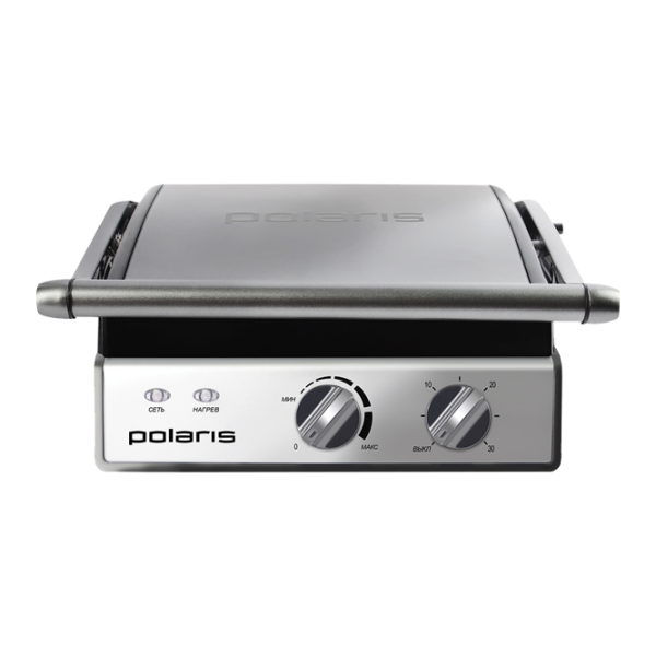 Grill electric Polaris PGP0903 Închis (cu două părți)/ 2000 W/ Inox Silver photo 1