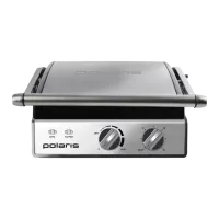 Grill electric Polaris PGP0903 Închis (cu două părți)/ 2000 W/ Inox Silver